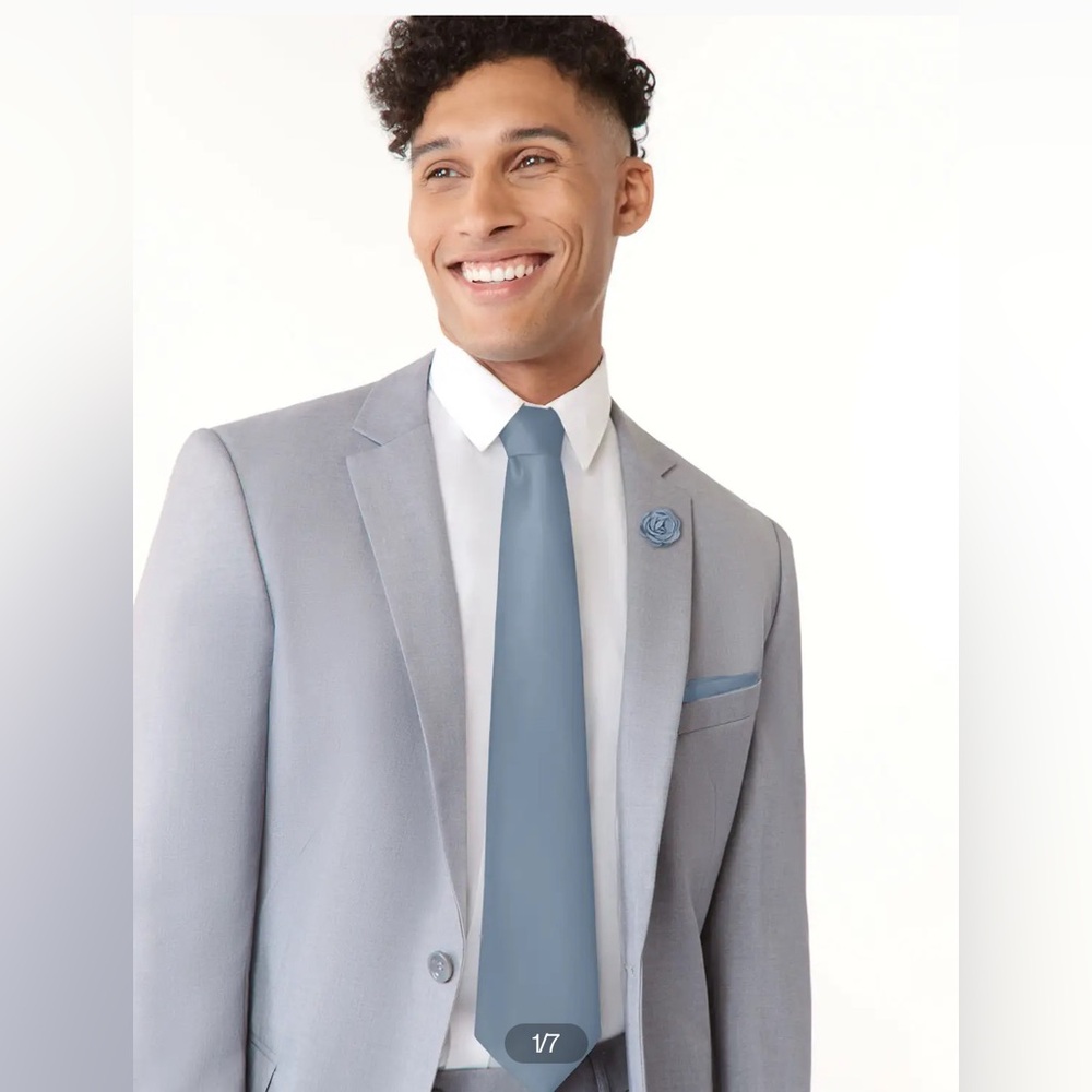Azazie Dusty Blue Tie